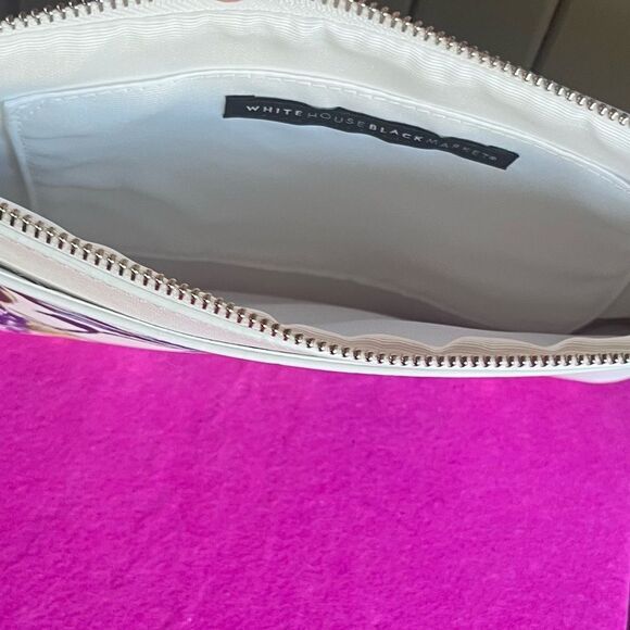 White House Black Market Faux Leather White Purple Lilac Silver Stud Wrislet - Picture 7 of 8